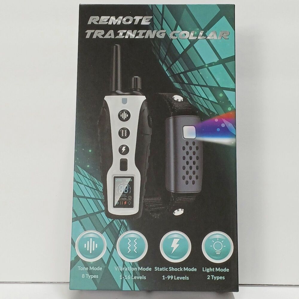 Remote Training Dog Collar, Static Shock Mode 1-99 Levels, 4000ft Range, EUC